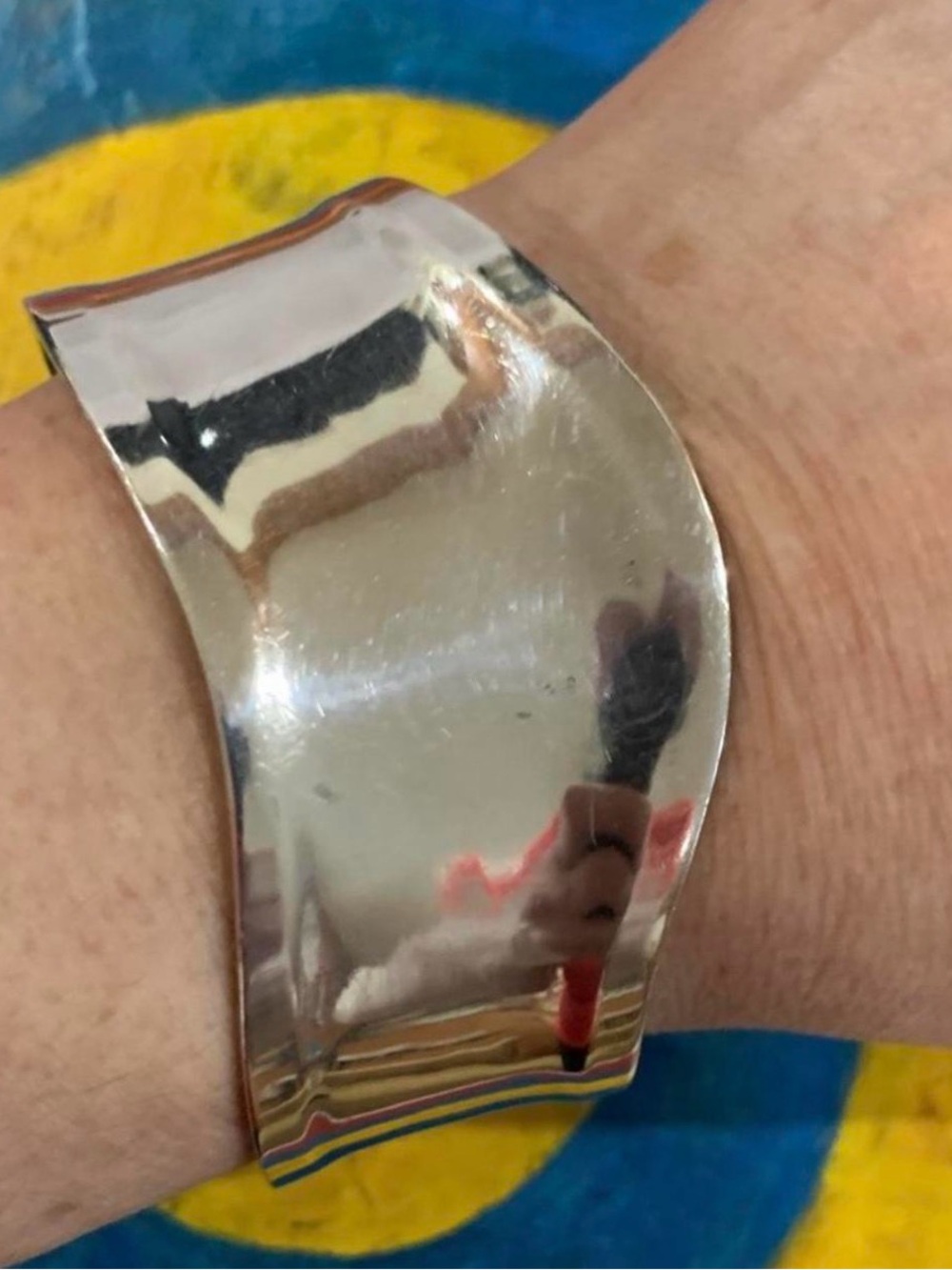 Mexican Polished Silver Cuff Bracelet